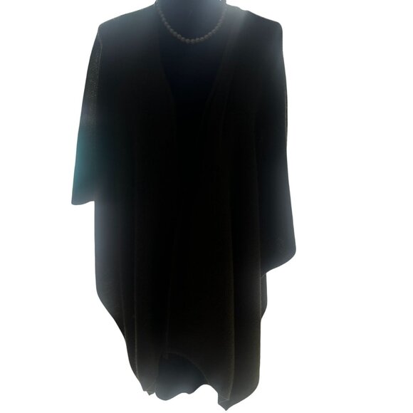 The Winding Road Open Front Cardigan Vintage Poncho Peru Sweater Jacket Olive - Picture 1 of 16